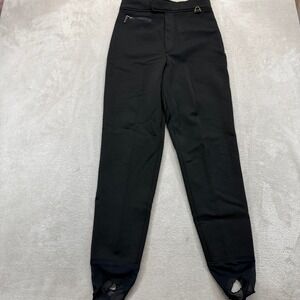 Eddie Bauer Pants Women's 10 Tall EBTEK Ski Black Stirrup Schoeller Wool Blend